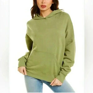We wore what green oversized Long sleeve casual hoodie L